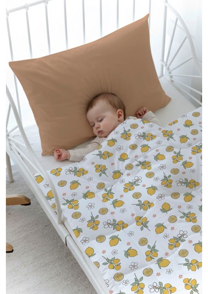 Organik Baskılı Bebek (100X150 Cm) Yorgan Seti - Iconic Serisi - Lemon fiyatları