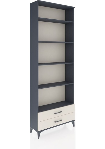 Arges Dolap 5 Raflı 2 Çekmeceli 88X30X243 Antrasit-Aytaşı fiyatları