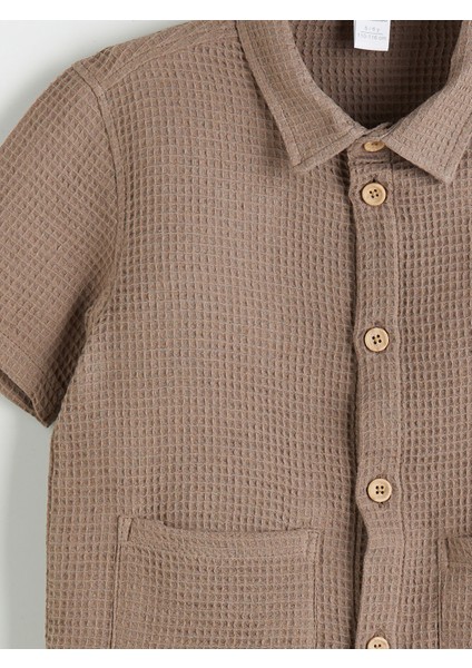 Yeni Sezon Basic Cep Detaylı Erkek Çocuk Gömlek modelleri