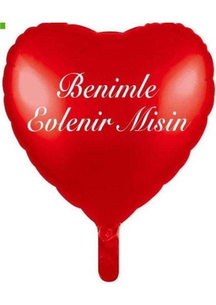 Benimle Evlenir Misin Kırmızı Kalpli Folyo Balon 18inç fiyatları