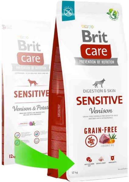 Sensitive Geyikli ve Patatesli Tahılsız Köpek Maması 12KG (STT.07/2025) - Petshopundan