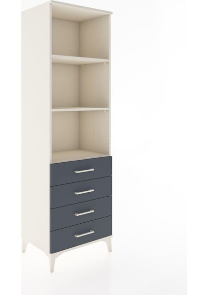 Hyperion Dolap 3 Raflı 4 Çekmeceli 60X44X195 Aytaşı-Antrasit fiyatları