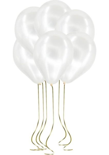 Beyaz Metalik Balon 10'lu fiyatları