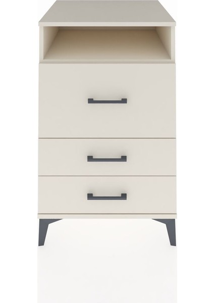 Kronos Komodin Tek Raflı 3 Çekmeceli 60X59X96 Aytaşı-Aytaşı