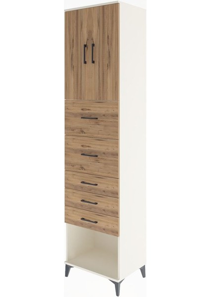 Hyperion Dolap 2 Raflı 5 Çekmeceli 2 Kapaklı 60X44X243 Aytaşı-Çam modelleri