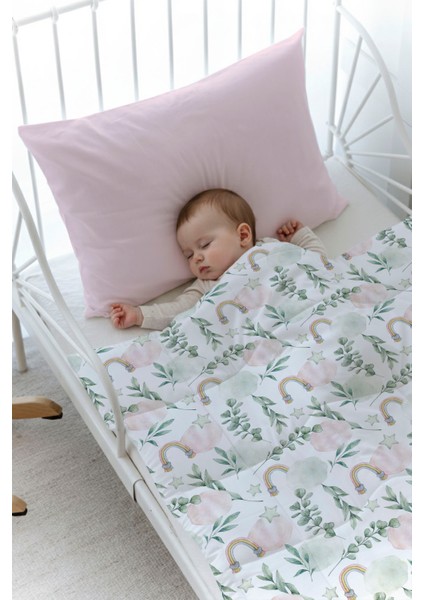 Organik Baskılı Bebek (100X150 Cm) Yorgan Seti - Iconic Serisi - Pamuk Şeker Bulutlar fiyatları