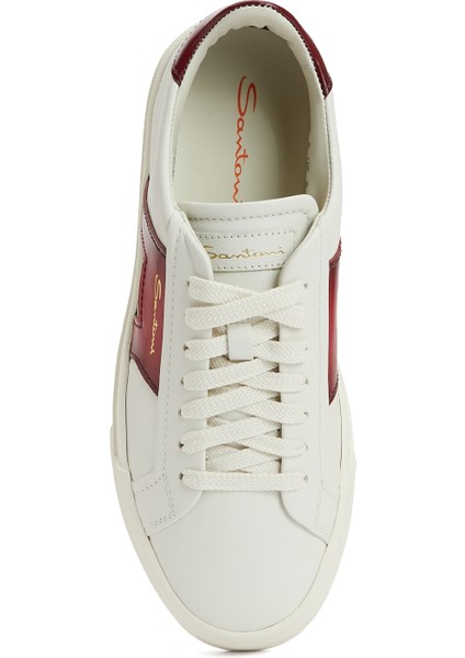 Kırmızı Beyaz Erkek Deri Sneaker fırsatları