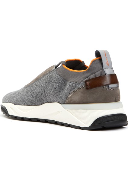 Gri Çorap Formlu Erkek Deri Sneaker modelleri