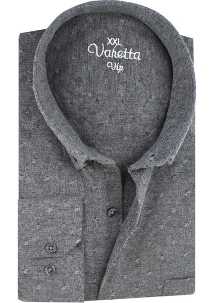 Büyük Beden Erkek Gri Kışlık Yünlü Oduncu Gömlek – Cepli Geniş Kesim Flanel Model fiyatları