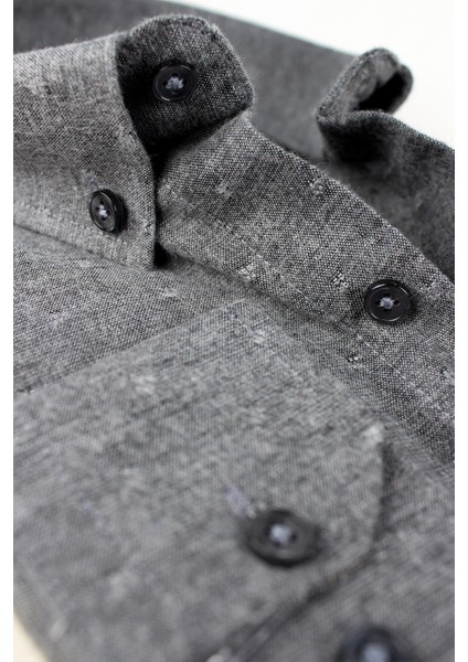 Büyük Beden Erkek Gri Kışlık Yünlü Oduncu Gömlek – Cepli Geniş Kesim Flanel Model modelleri