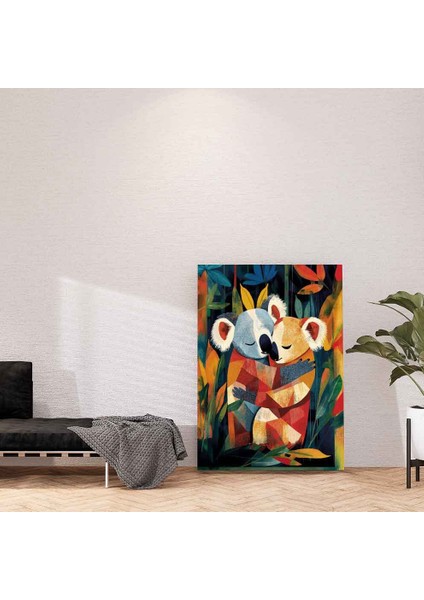 “love Koalas 2 – Soyut Renkli Modern Sanat Tablosu”