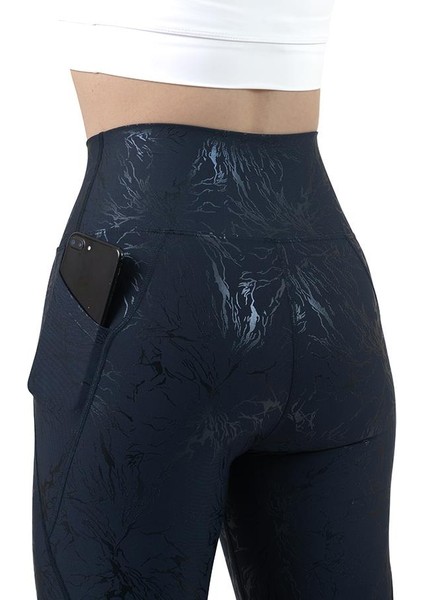 Glitter Yüksek Bel Cepli Spor Tayt indirimleri