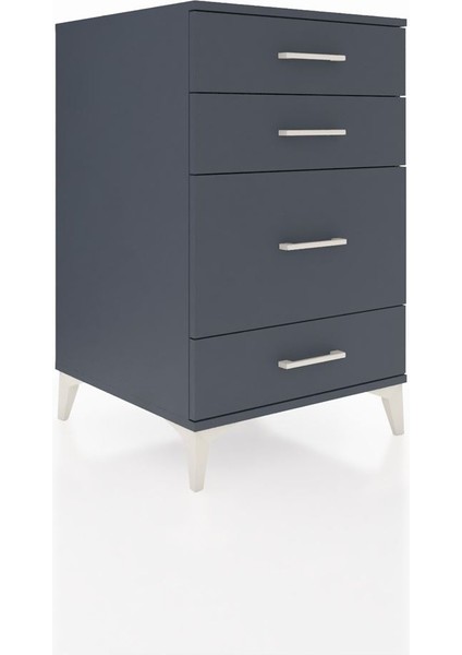 Kronos Komodin 4 Çekmeceli 60X59X96 Antrasit-Antrasit fiyatları