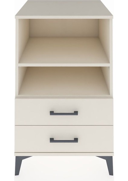 Kronos Komodin 2 Raflı 2 Çekmeceli 60X59X96 Aytaşı-Aytaşı
