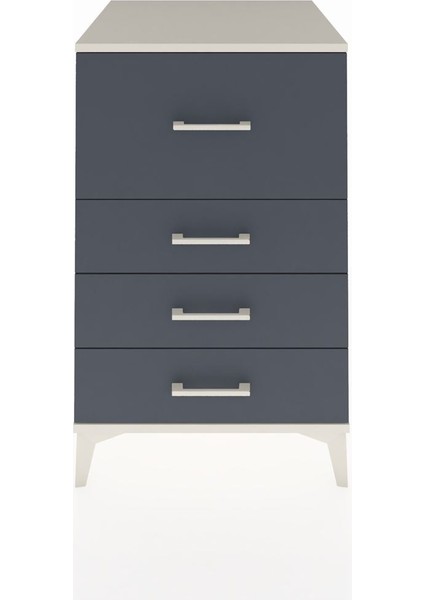 Kronos Komodin 4 Çekmeceli 60X59X96 Aytaşı-Antrasit