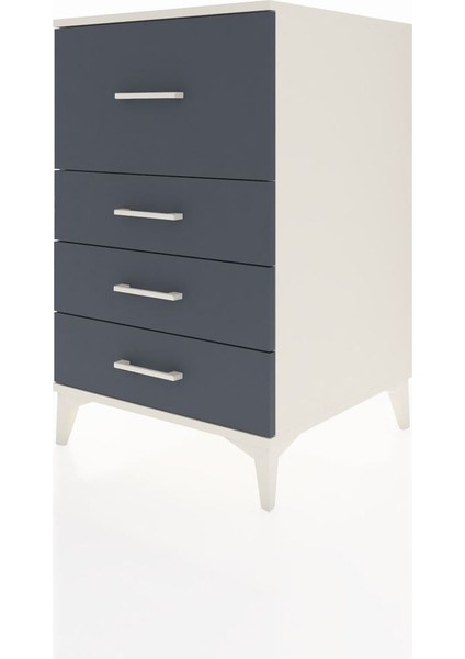 Kronos Komodin 4 Çekmeceli 60X59X96 Aytaşı-Antrasit modelleri