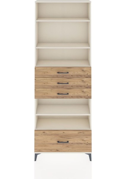 Arges Dolap 5 Raflı 4 Çekmeceli 88X30X243 Aytaşı-Çam