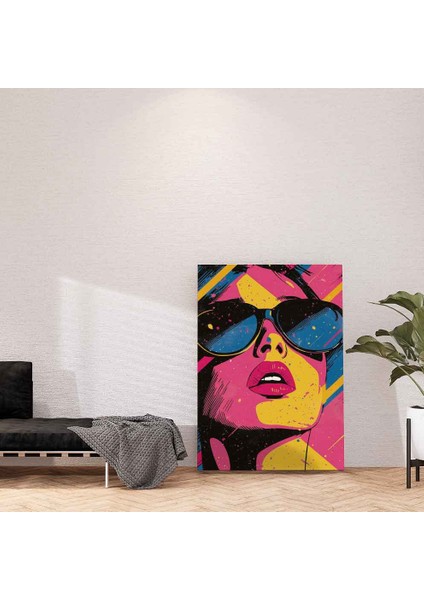 “neon Kadın - Renkli Modern Duvar Dekoru”