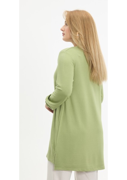 Kristal Kumaş Yırtmaçlı Basic Tunik fiyatları