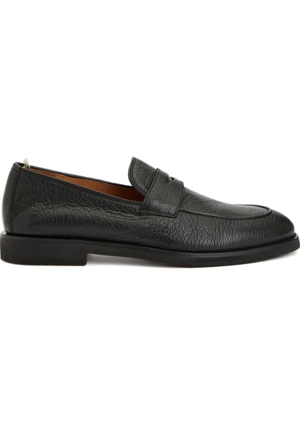 Opera Siyah Dokulu Erkek Deri Loafer