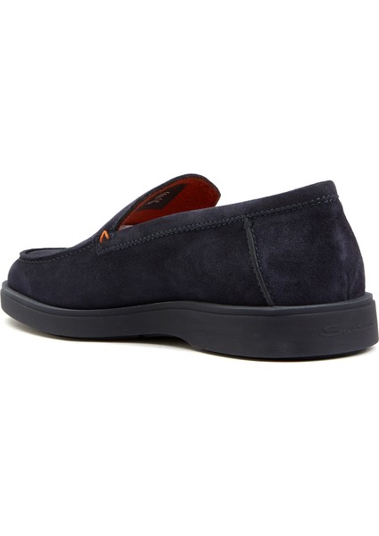 Lacivert Dikiş Detaylı Erkek Deri Loafer modelleri