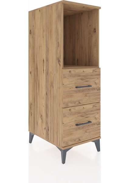 Kronos Dolap Tek Raflı 2 Çekmeceli 44X59X134 Çam-Çam fiyatları
