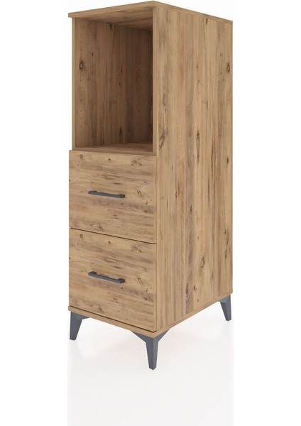 Kronos Dolap Tek Raflı 2 Çekmeceli 44X59X134 Çam-Çam modelleri