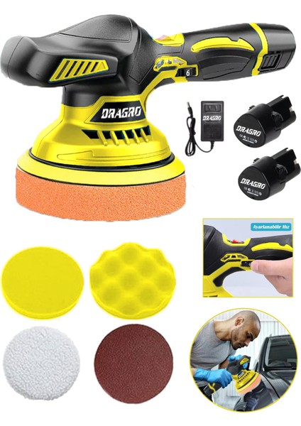 Alman 598 Vf Orbital Devirli Kömürsüz Akülü Araç - Parke - Mermer - Ahşap Polisaj Cila Makinesi