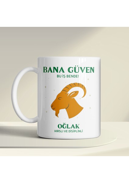 Oğlak Burcu Kahve Kupası – Disiplinli Ruhlara Özel Astroloji Temalı Hediye