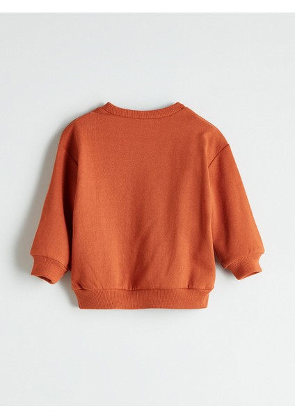 Yeni Sezon Bisiklet Yaka Baskılı Erkek Çocuk Sweatshirt modelleri