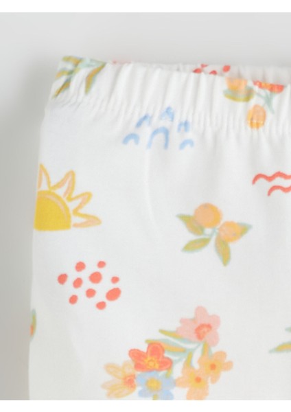 Yeni Sezon Beli Lastikli Kız Bebek Tayt 2'li modelleri