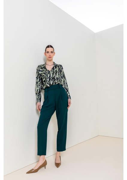 Geometrik Desenli Bluz 26W10858