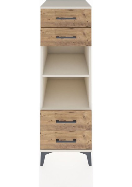 Kronos Dolap 2 Raflı 4 Çekmeceli 44X59X134 Aytaşı-Çam