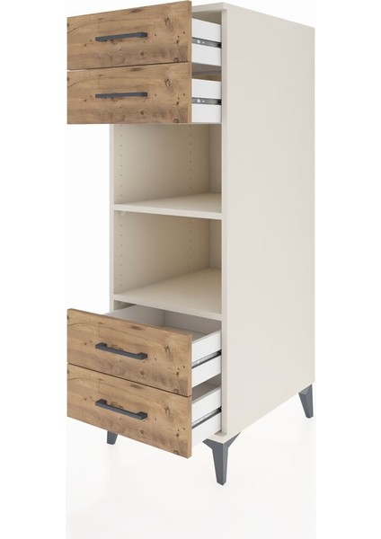 Kronos Dolap 2 Raflı 4 Çekmeceli 44X59X134 Aytaşı-Çam fırsatları