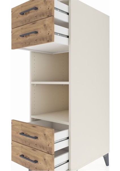 Kronos Dolap 2 Raflı 4 Çekmeceli 44X59X134 Aytaşı-Çam indirimleri