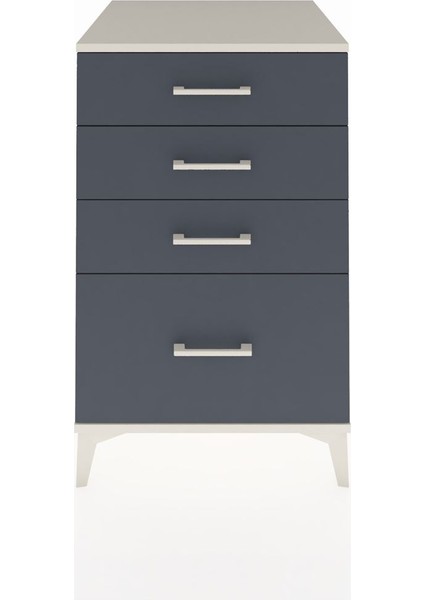 Kronos Komodin 4 Çekmeceli 60X59X96 Aytaşı-Antrasit