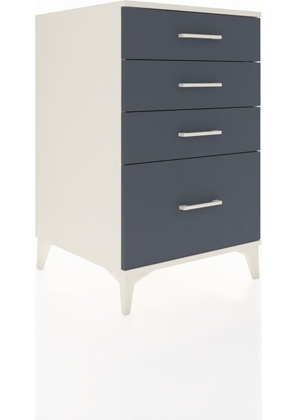 Kronos Komodin 4 Çekmeceli 60X59X96 Aytaşı-Antrasit fiyatları