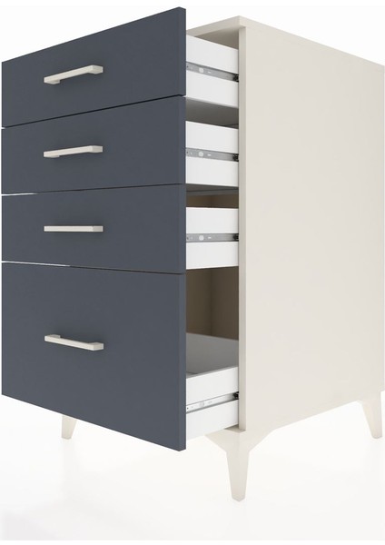 Kronos Komodin 4 Çekmeceli 60X59X96 Aytaşı-Antrasit indirimleri