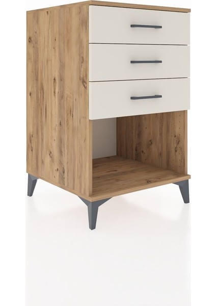 Kronos Komodin 3 Çekmeceli 60X59X96 Çam-Aytaşı fiyatları