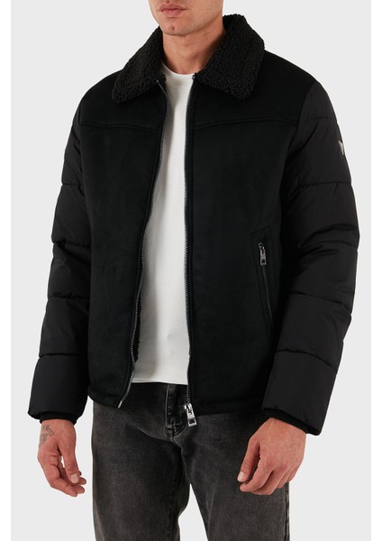 Shearling Logolu Regular Fit Ceket Yaka Fermuarlı Mont M5BL79W2292 Erkek Mont M5BL79 W2292 Jblk indirimleri
