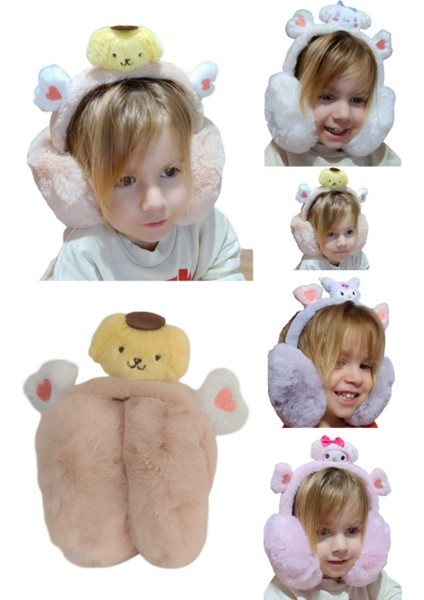 3-12 Yaş Trend Figürlü Katlanan Peluş Kulaklık Çocuk Kulaklık Çocuk Kışlık Kulaklık