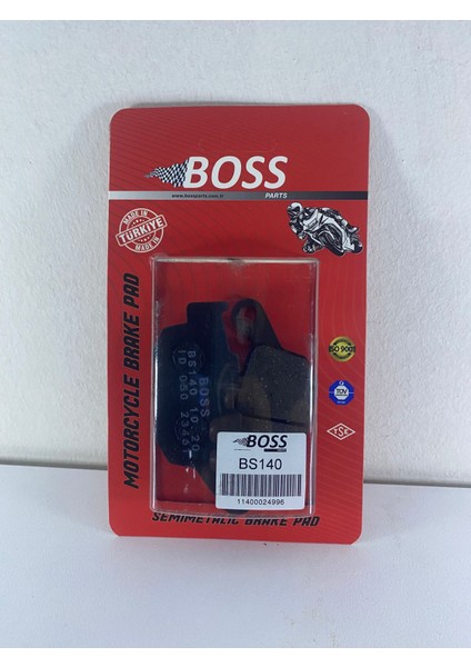 Zontes ZT250T-E 250TE Yarı Metalik Arka Fren Balatası - Boss Parts BS140