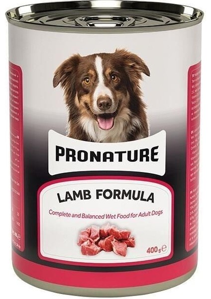 Kuzu Etli Parça Etli Yetişkin Köpek Konservesi 400 gr - Petshopundan