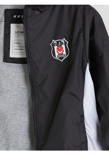 Yeni Sezon Kapüşonlu Beşiktaş Baskılı Erkek Çocuk Yağmurluk fırsatları