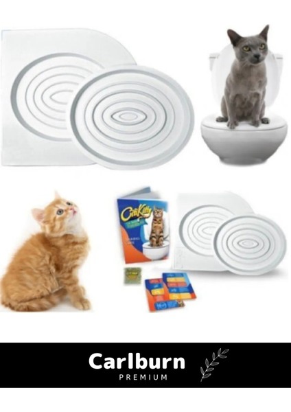 Yetişkin ve Yavru Kediler Için Renkli Tuvalet Eğitim Seti, Klozet Kapağı ve Kum Kabı fiyatları