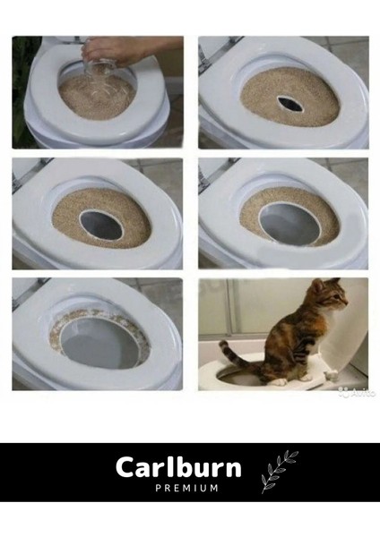 Yetişkin ve Yavru Kediler Için Renkli Tuvalet Eğitim Seti, Klozet Kapağı ve Kum Kabı indirimleri