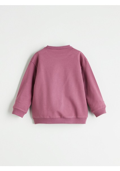 Yeni Sezon Bisiklet Yaka Basic Kız Bebek Sweatshirt modelleri