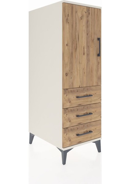 Kronos Dolap 2 Raflı 3 Çekmeceli Tek Kapaklı 44X59X134 Aytaşı-Çam fiyatları