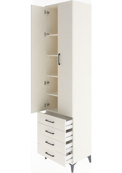 Hyperion Dolap 5 Raflı 4 Çekmeceli 2 Kapaklı 60X44X243 Aytaşı-Aytaşı fırsatları