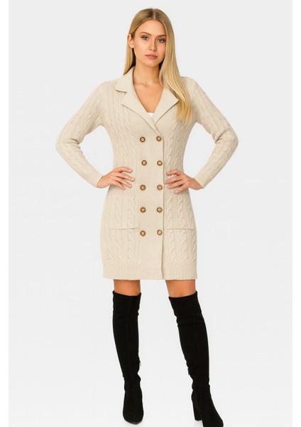 Triko Kruvaze Hırka Elbise